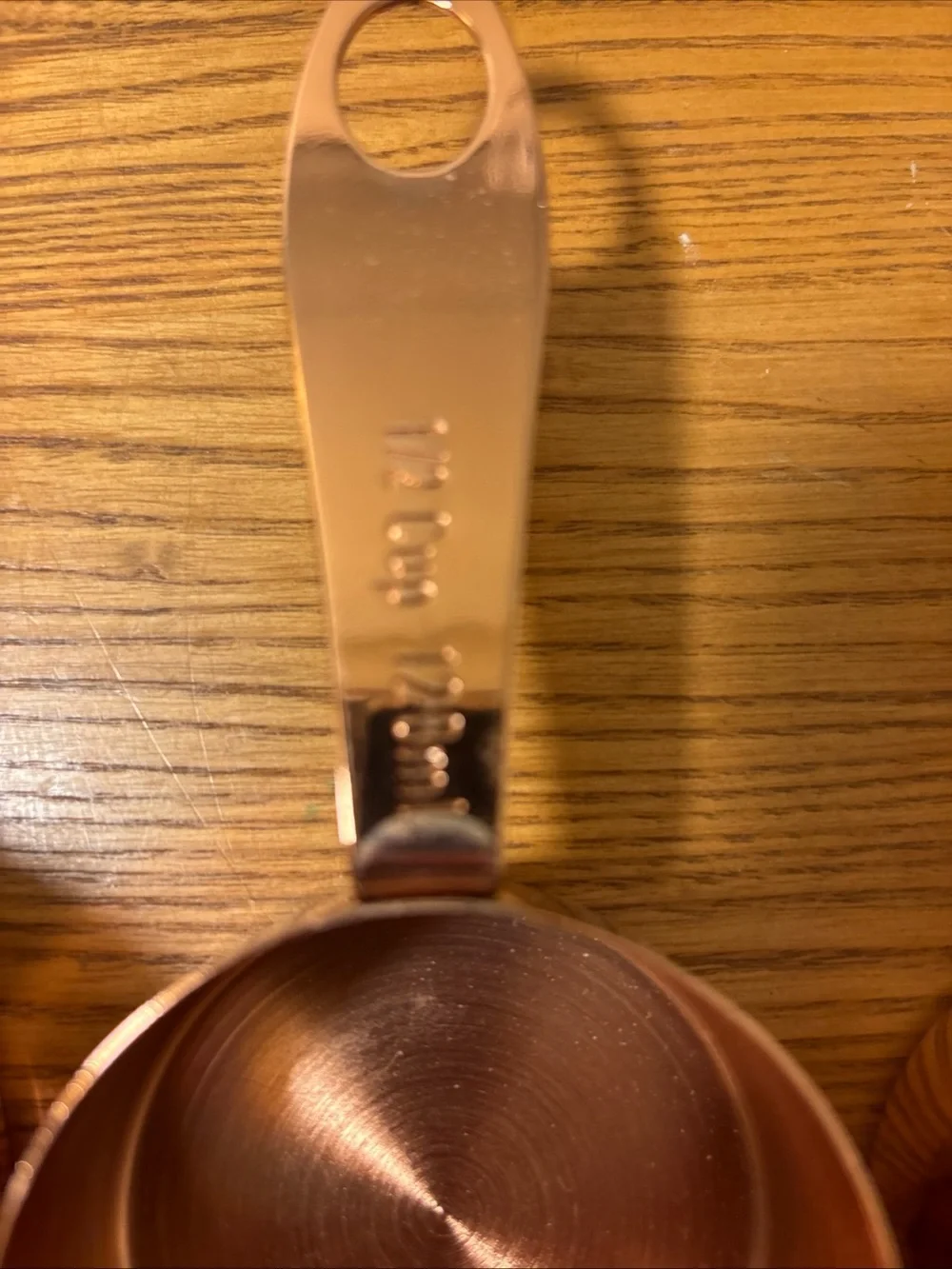Copper-Tone Stainless Steel Nesting Measuring Cup Set - 4 Pieces